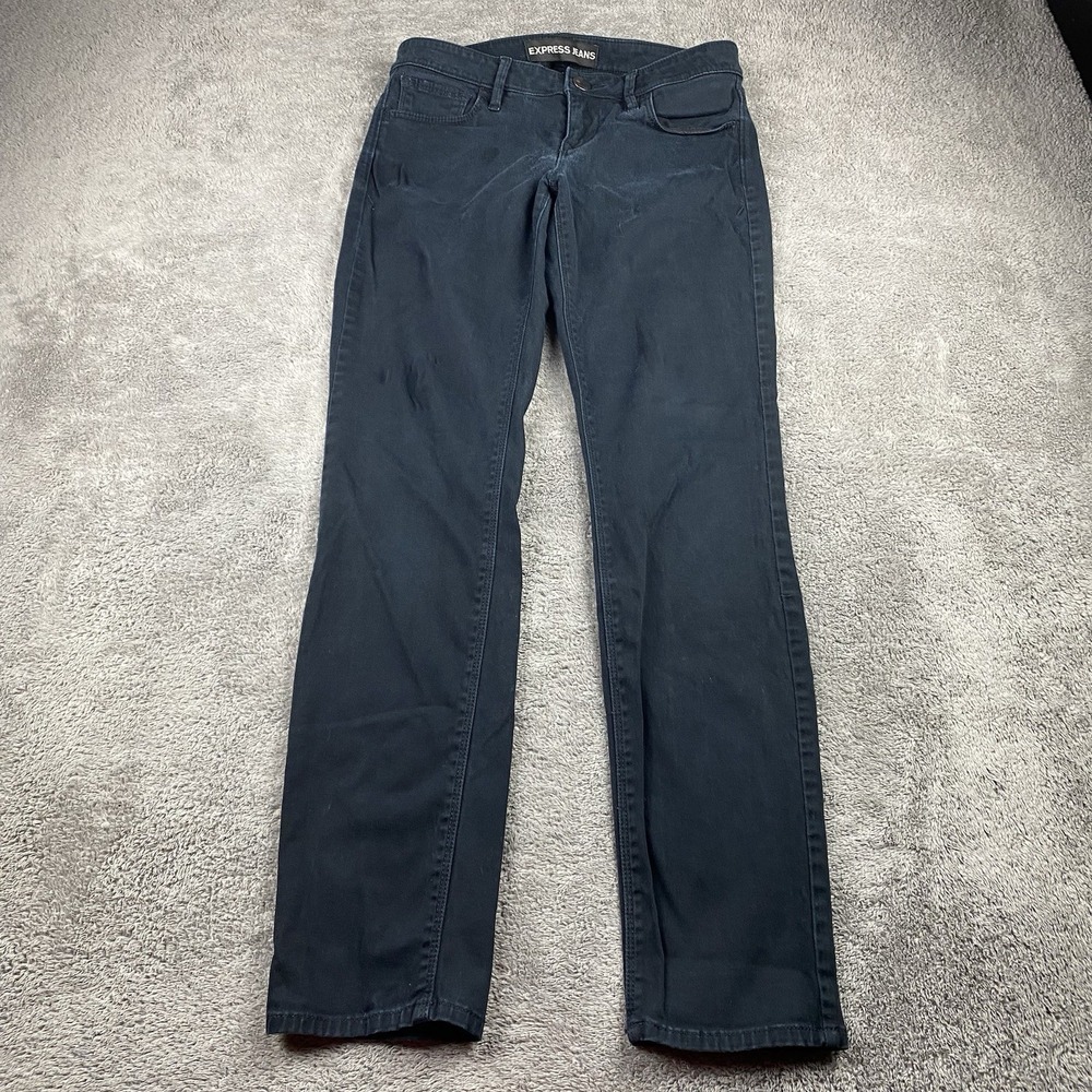 Express Jeans Ankle‎ Skinny Stella Low Rise Womens Size 2 Black Denim
